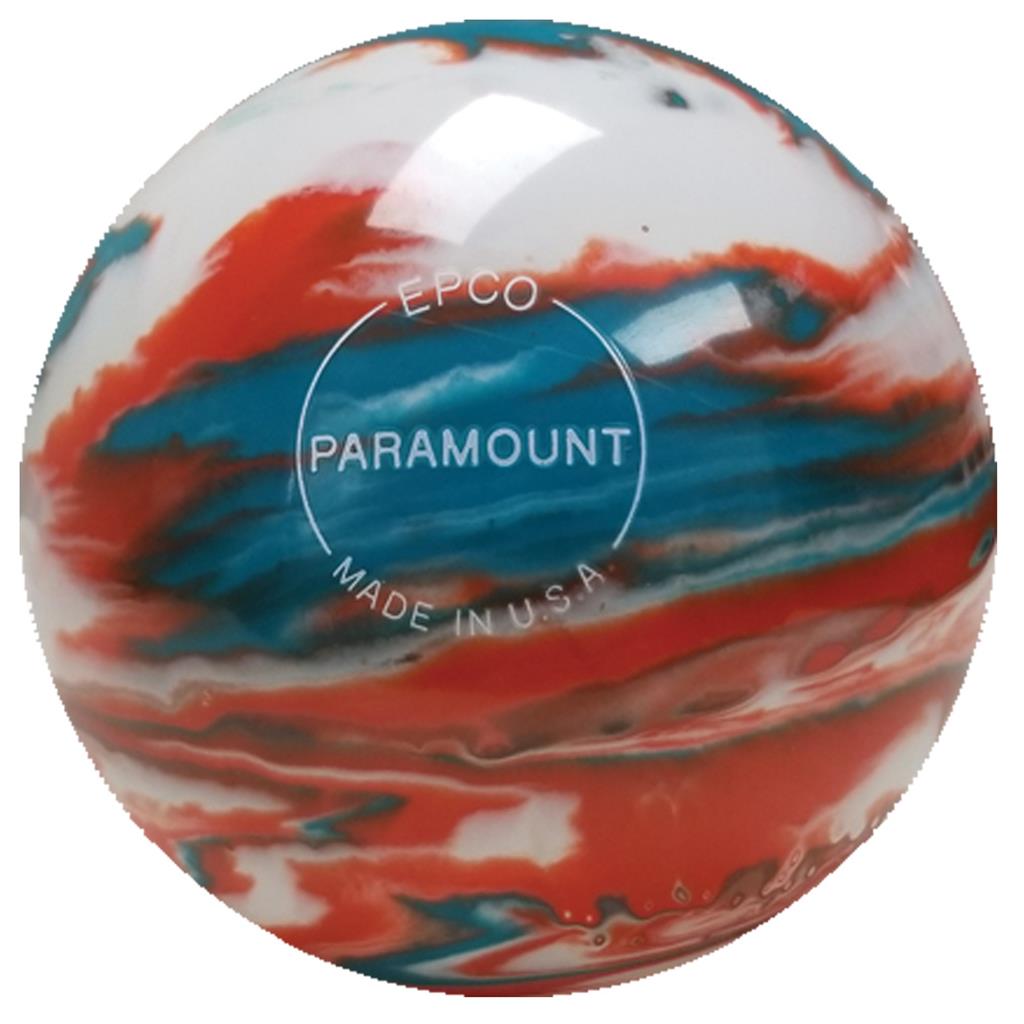 EPCO Duckpin Bowling Ball- Marbleized - Turquoise, Orange & White (4 7/8 inch- 3lbs. 8 oz.) 1 Ball