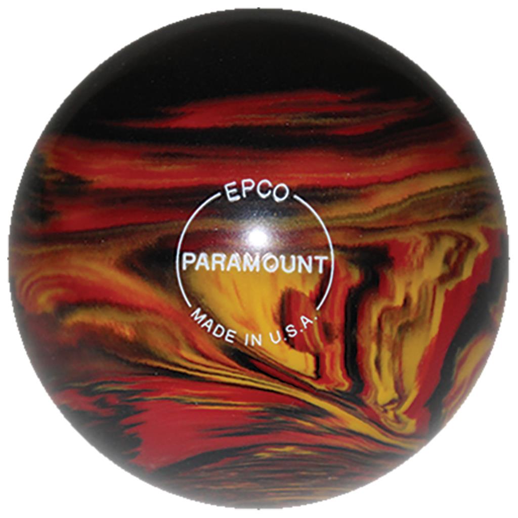 EPCO Duckpin Bowling Ball- Marbleized - Black, Red & Yellow (5 inch- 3lbs. 10 oz.) 1 Ball