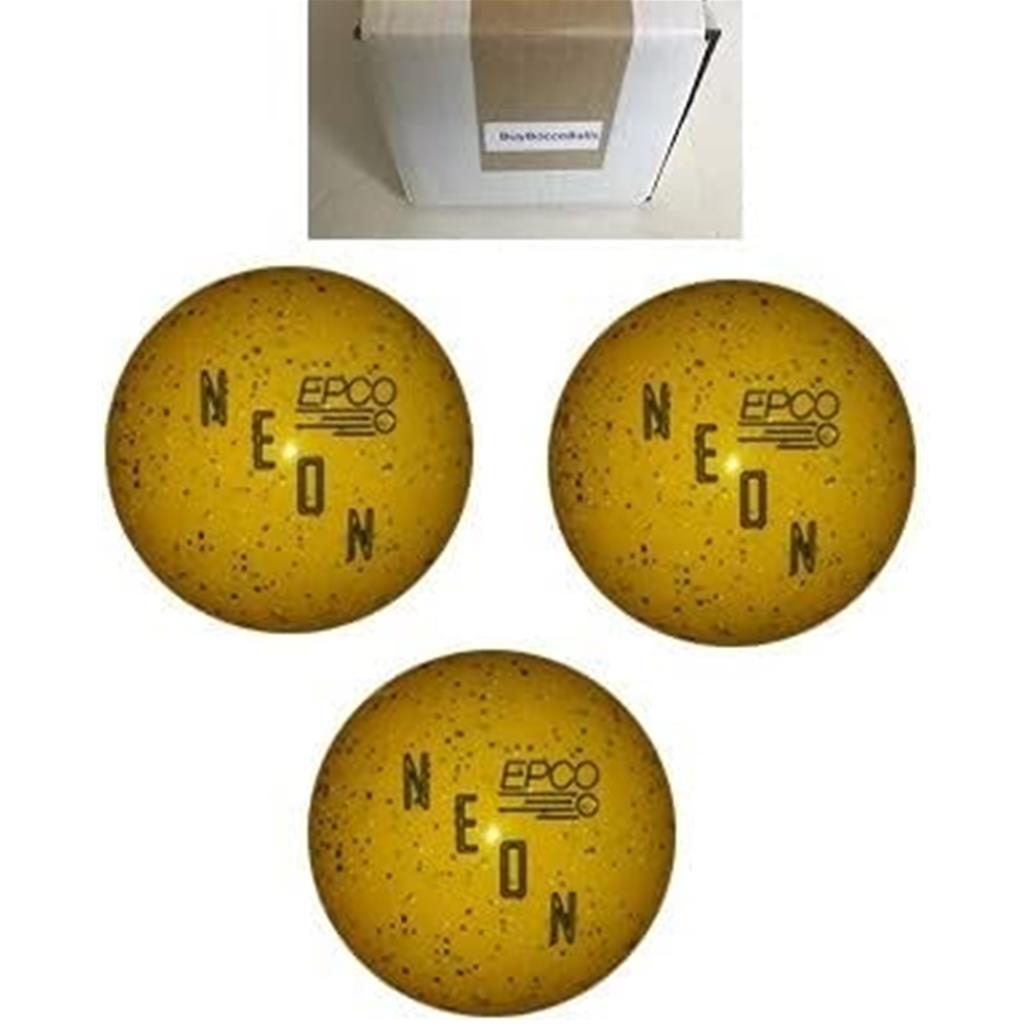 EPCO Duckpin Bowling Balls - Neon Speckled - Yellow (4 7/8 inch- 3lbs. 12 oz.) 3 Balls