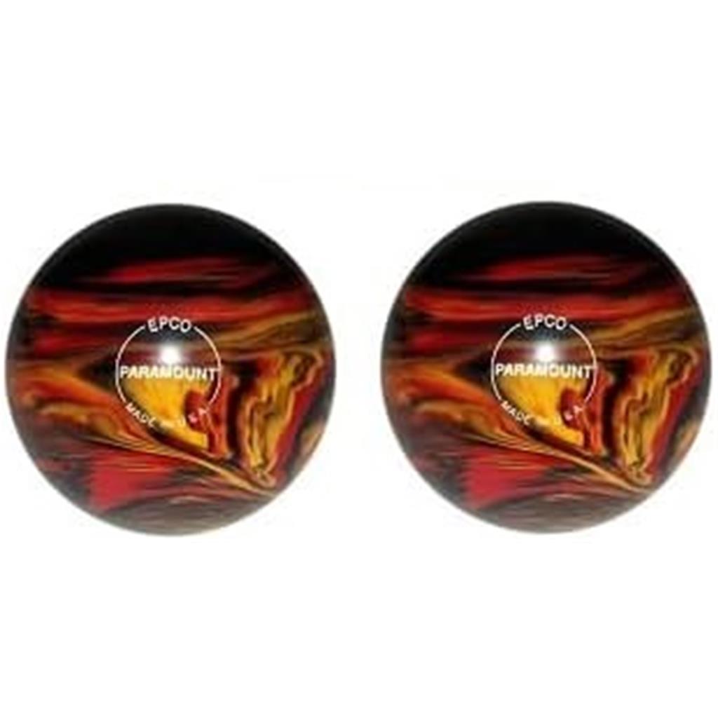 EPCO Duckpin Bowling Balls- Marbleized - Black, Red & Yellow (5 inch- 3lbs. 8 oz.) 2 Balls