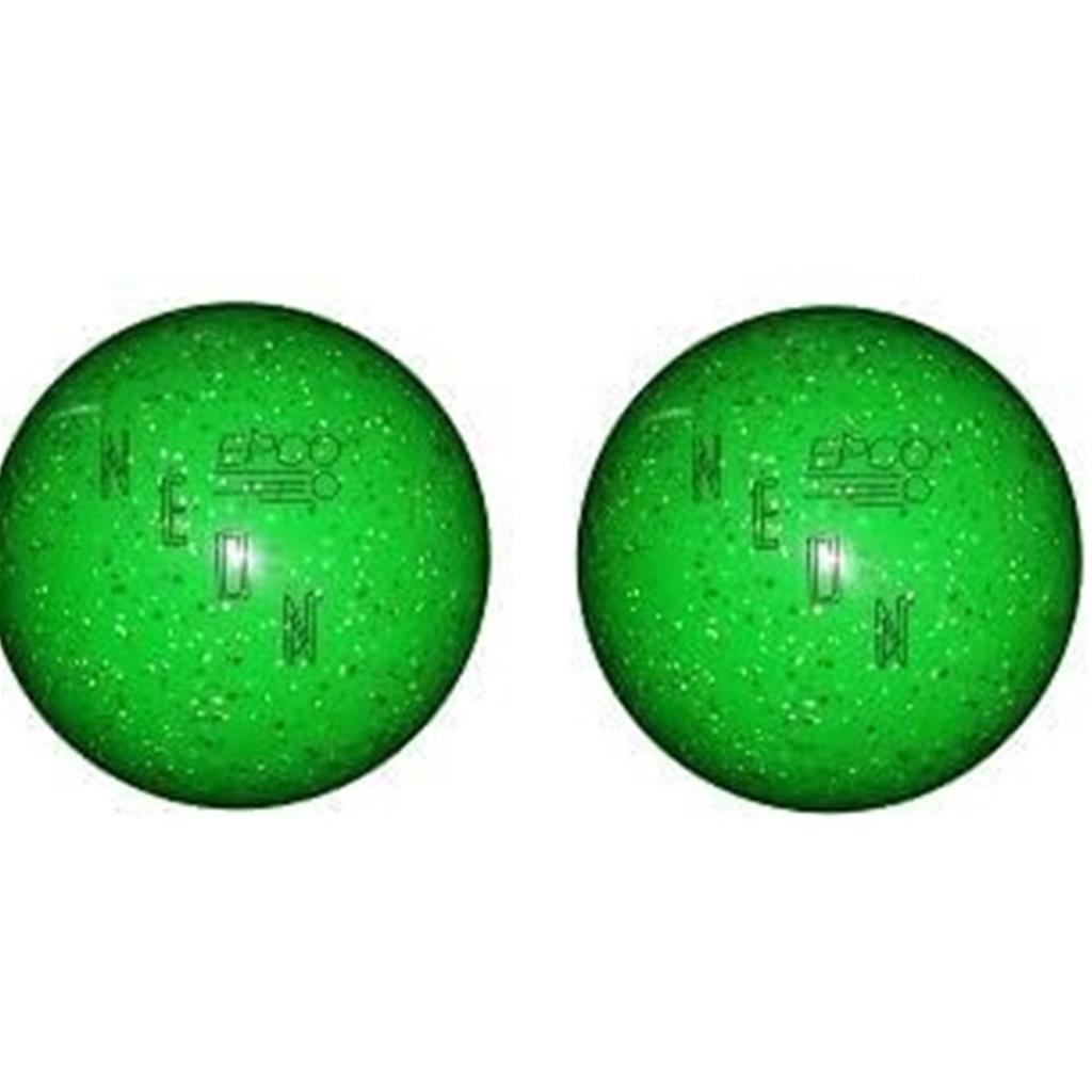 EPCO Duckpin Bowling Balls- Neon Speckled - Green (5 inch- 3lbs. 8 oz.) 2 Balls