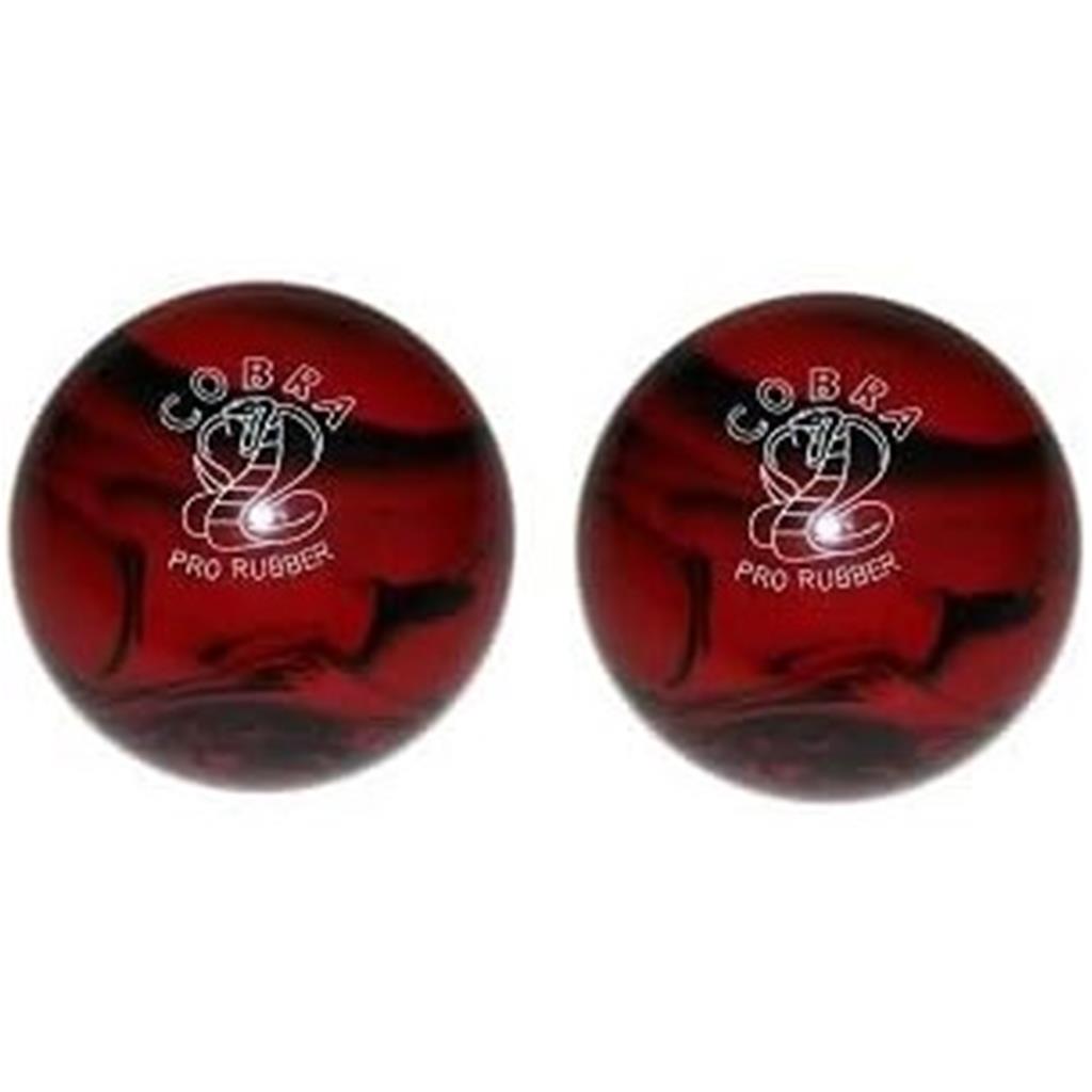 EPCO Duckpin Bowling Ball - Cobra Pro Rubber - Red & Black (5 inch- 3lbs. 8oz.) - 2 Balls