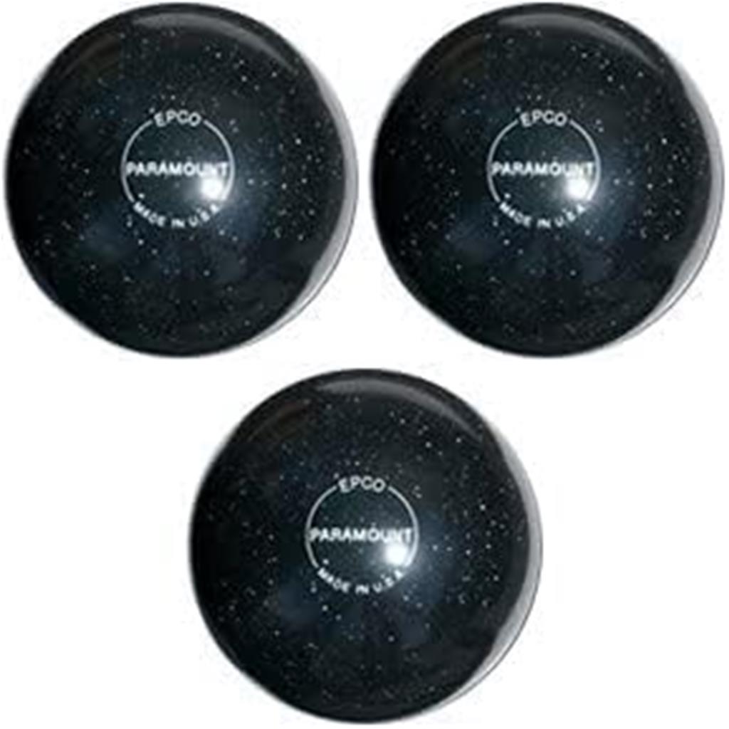 EPCO Duckpin Bowling Balls - Speckled House Ball - Black (4 7/8 inch- 3lbs. 10 oz.) 3 Balls 