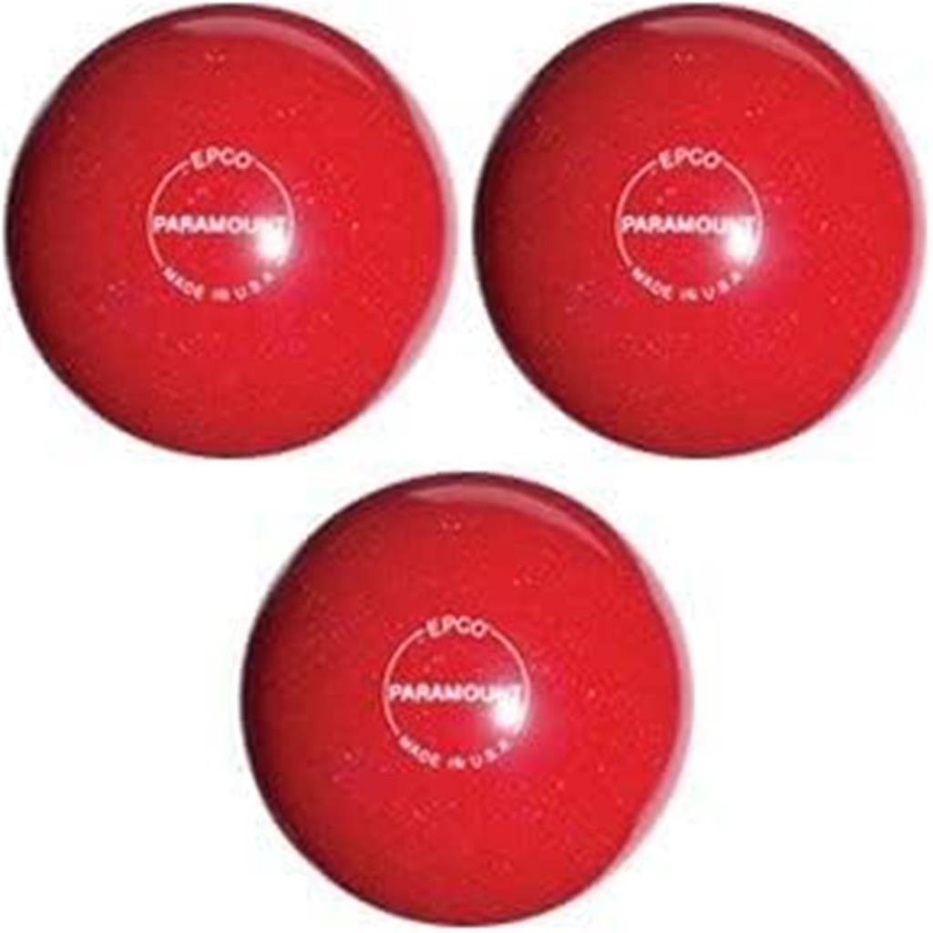 EPCO Duckpin Bowling Balls - Speckled House Ball - Red (4 7/8 inch- 3lbs. 8 oz.) 3 Balls