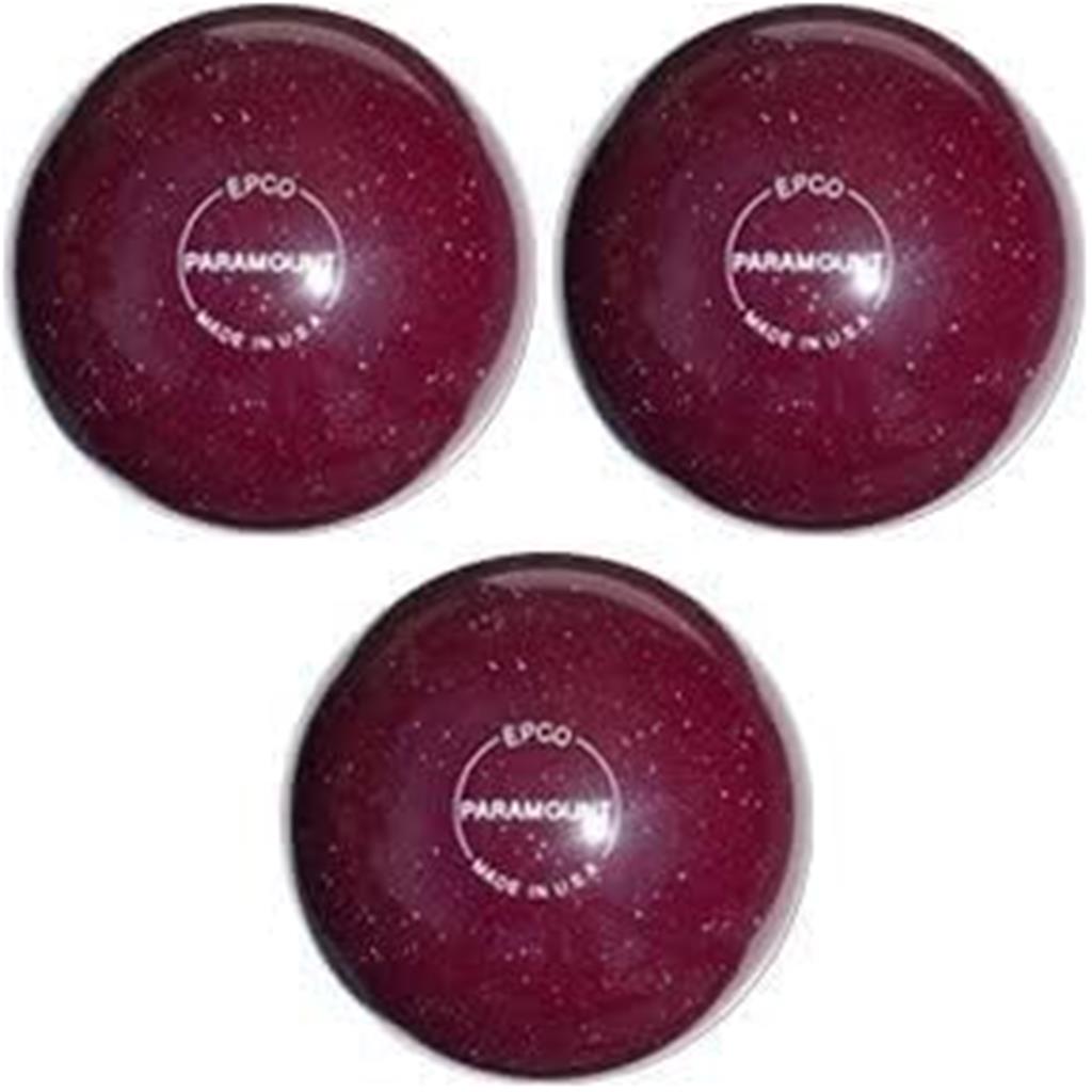 EPCO Duckpin Bowling Balls - Speckled House Ball - Cranberry (5 inch- 3lbs. 10 oz.) 3 Balls