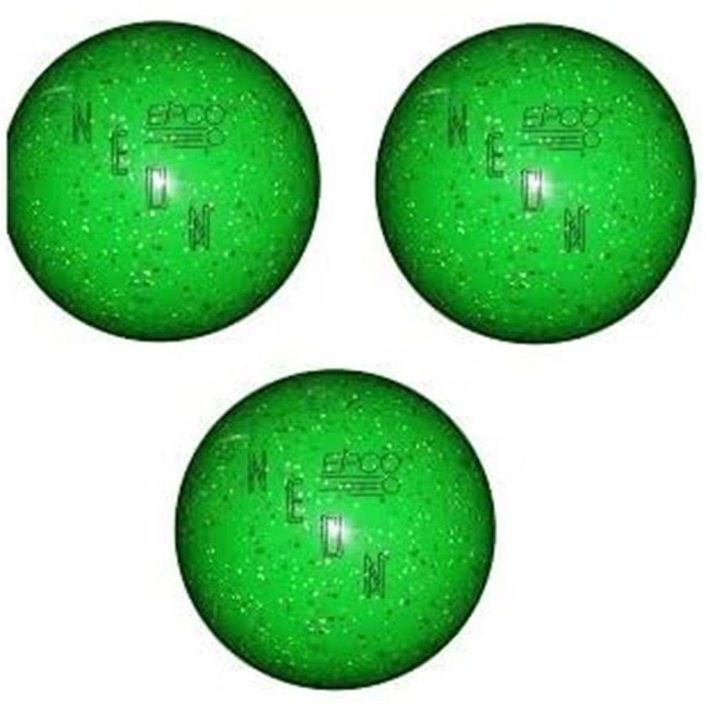 EPCO Duckpin Bowling Balls - Neon Speckled - Green (4 7/8 inch- 3lbs. 10 oz.) 3 Balls