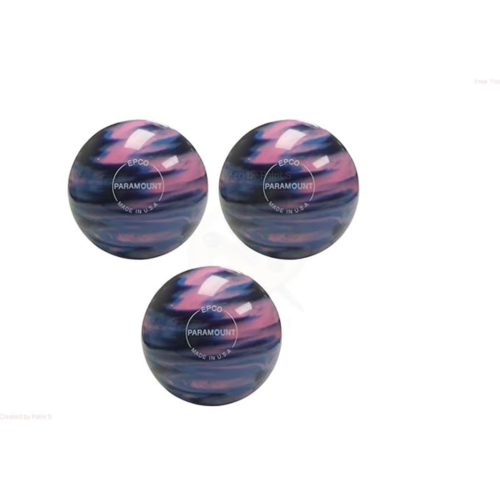 EPCO Duckpin Bowling Balls - Marbleized - Navy, Light Blue & Pink (4 7/8 inch- 3lbs. 10 oz.) 3 Balls