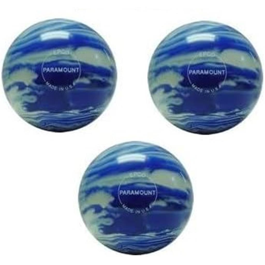 EPCO Duckpin Bowling Balls - Marbleized - Blue & White (5 inch- 3lbs. 12 oz.) 3 Balls