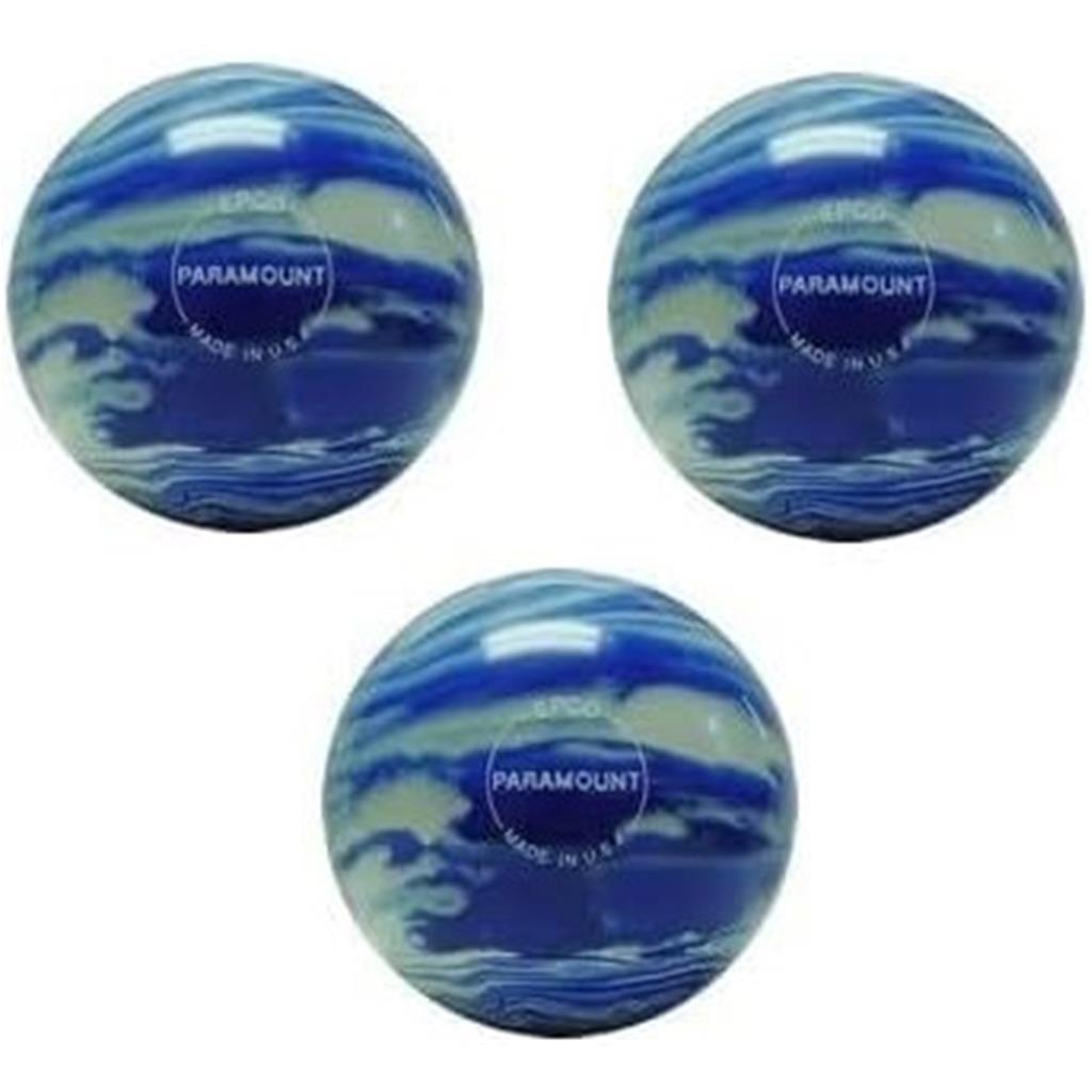 EPCO Duckpin Bowling Balls - Marbleized - Blue & White (4 7/8 inch- 3lbs. 12 oz.) 3 Balls