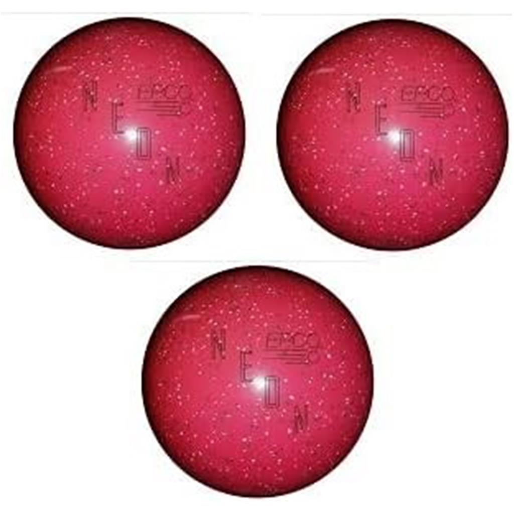 EPCO Duckpin Bowling Balls - Neon Speckled - Magenta (4 3/4 inch- 3lbs. 8 oz.) 3 Balls