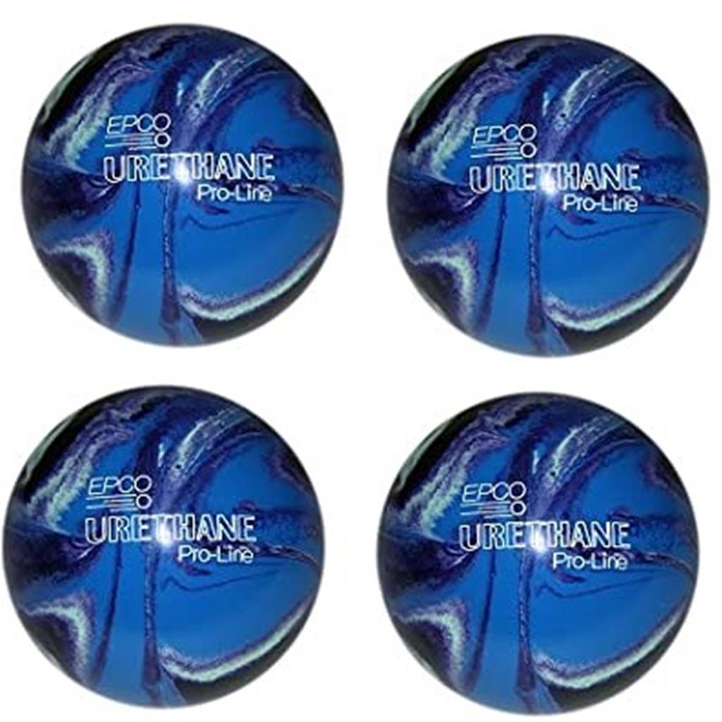 EPCO Candlepin Bowling Balls - Urethane - Purple, Blue & Mint (4 1/2 inch- 2lbs. 7oz.) 4 Balls