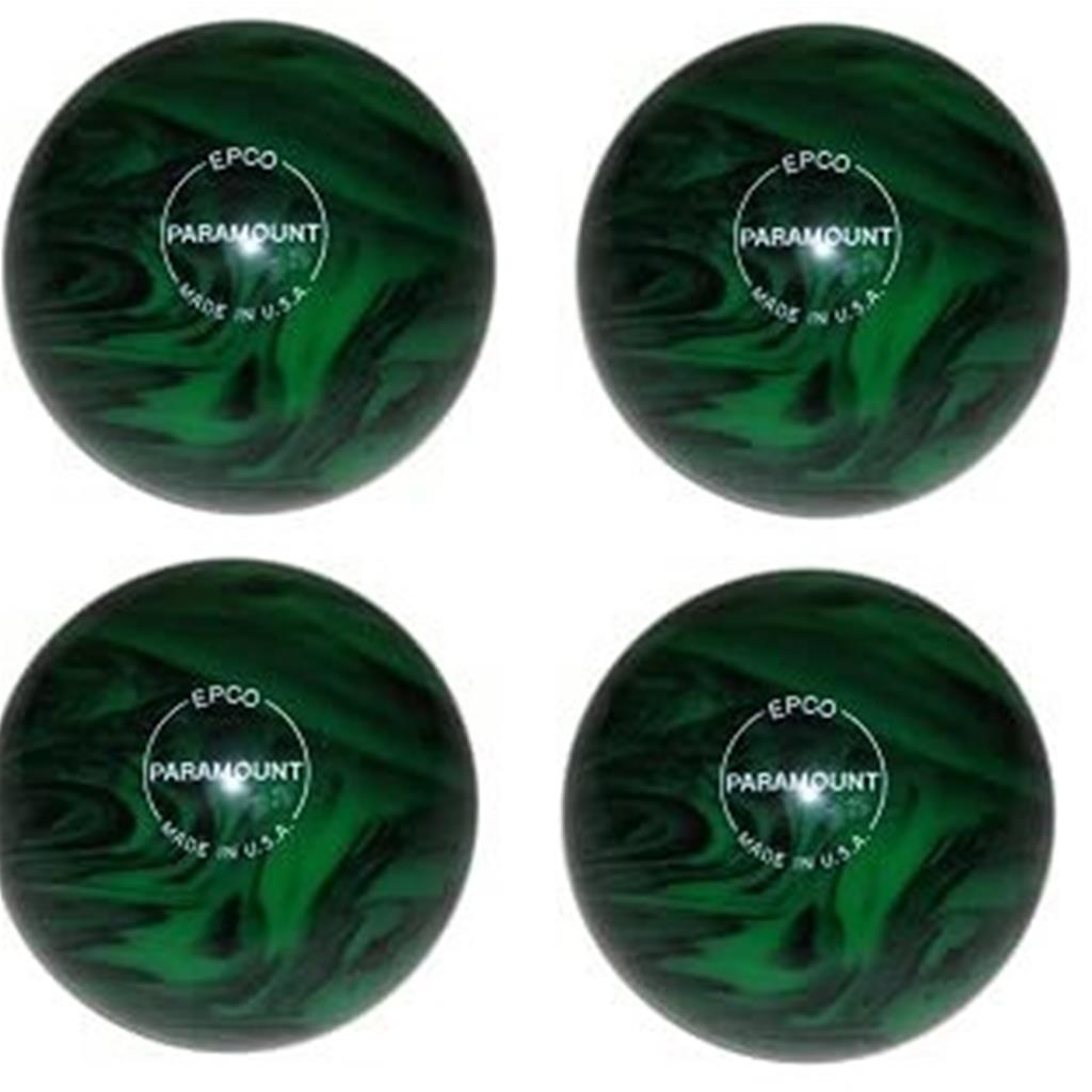 EPCO Candlepin Bowling Balls - Marbleized Glow -Green & Black (4 1/2 inch- 2lbs. 6oz.) 4 Balls