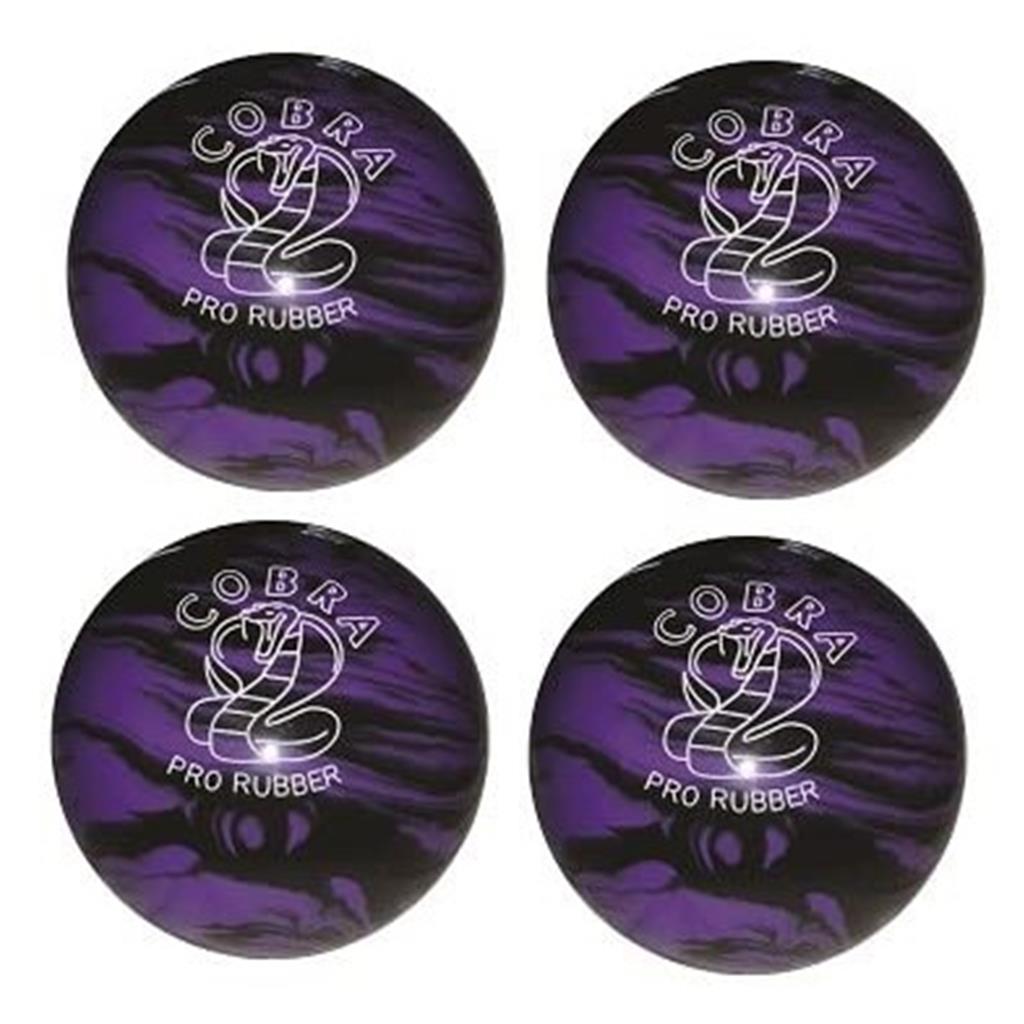 EPCO Candlepin Bowling Balls - Cobra Pro Rubber - Lavender & Black (4 1/2 inch- 2lbs. 6oz.) 4 Balls