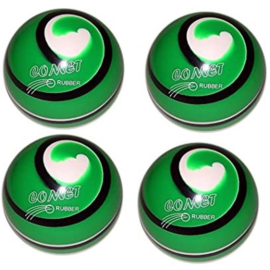 EPCO Candlepin Bowling Balls - Comet Rubber - Green with Black & White (4 1/2 inch- 2lbs. 6oz.) 4 Balls