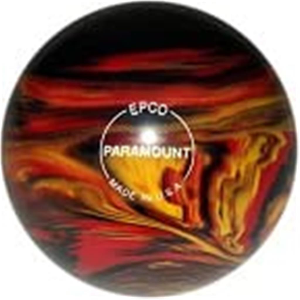 EPCO Candlepin Bowling Ball - Marbleized - Black, Red & Yellow (4 1/2 inch- 2lbs. 6oz.) 1 Ball