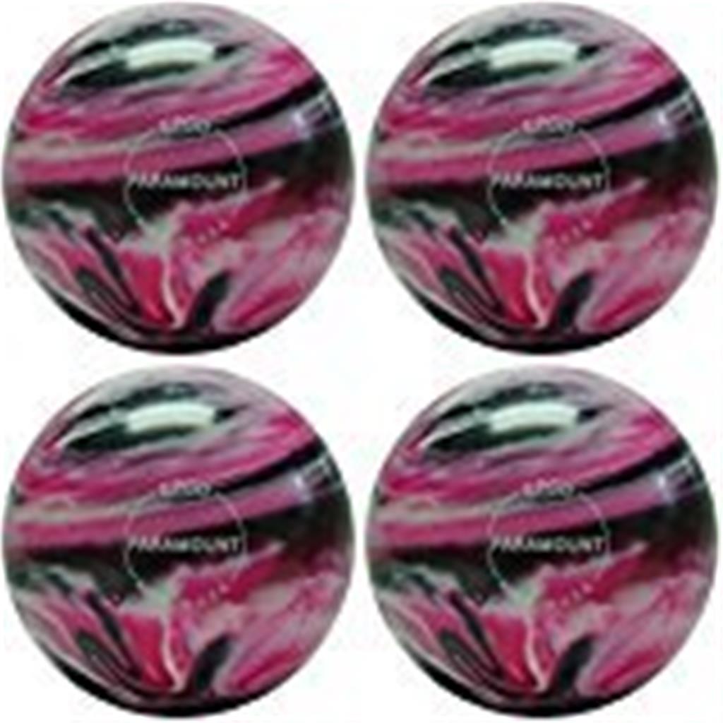 EPCO Candlepin Bowling Ball- Marbleized - Magenta, Black & White (4 1/2 inch- 2lbs. 7oz.) 4 Balls