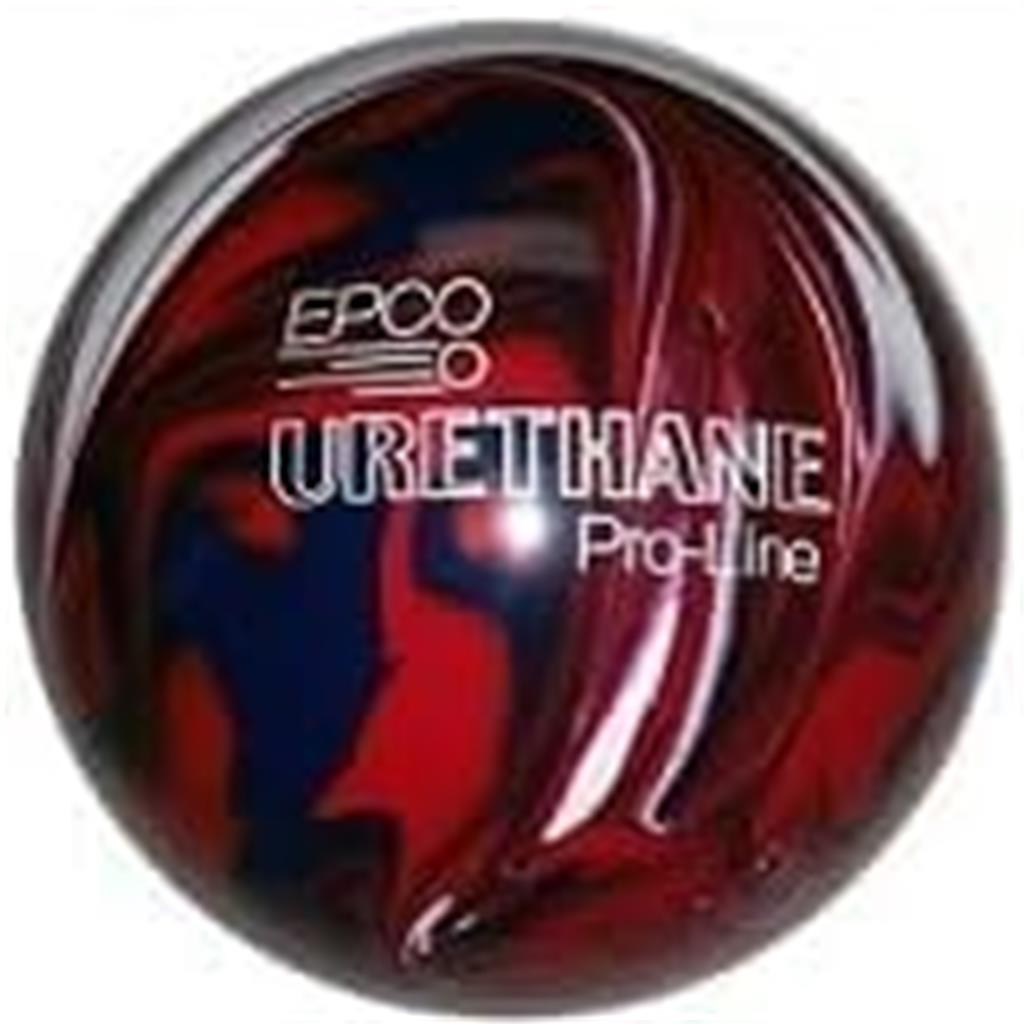 EPCO Candlepin Bowling Ball- Urethane - Dark Red, Royal & White (4 1/2 inch- 2lbs.6oz.) 1 Ball