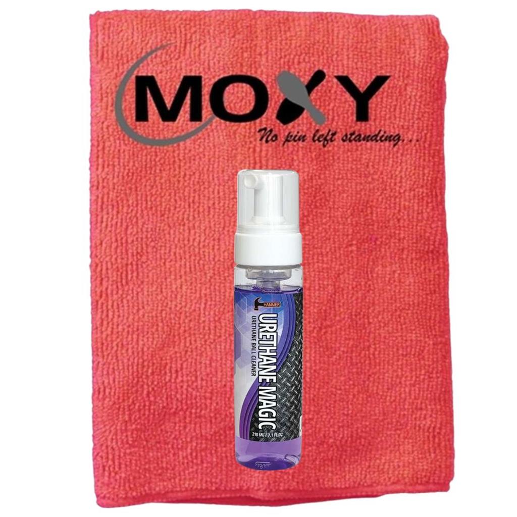 Hammer Urethane Magic Bowling Ball Cleaner  -7 oz with Moxy Micro Fiber Cleaning Towel (Red)