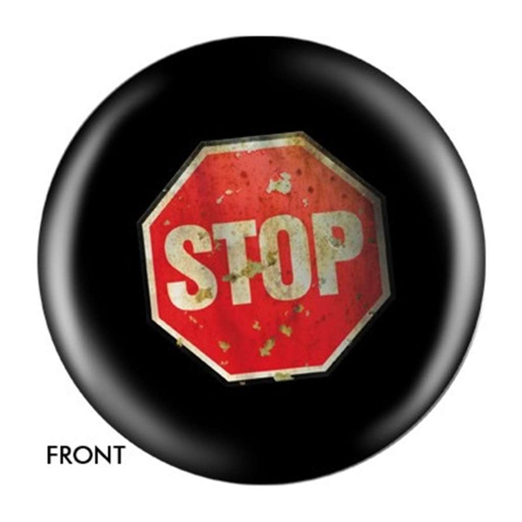 Stop Themed Bowling Ball   